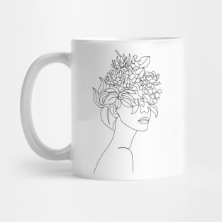 Plant Head Woman Mug